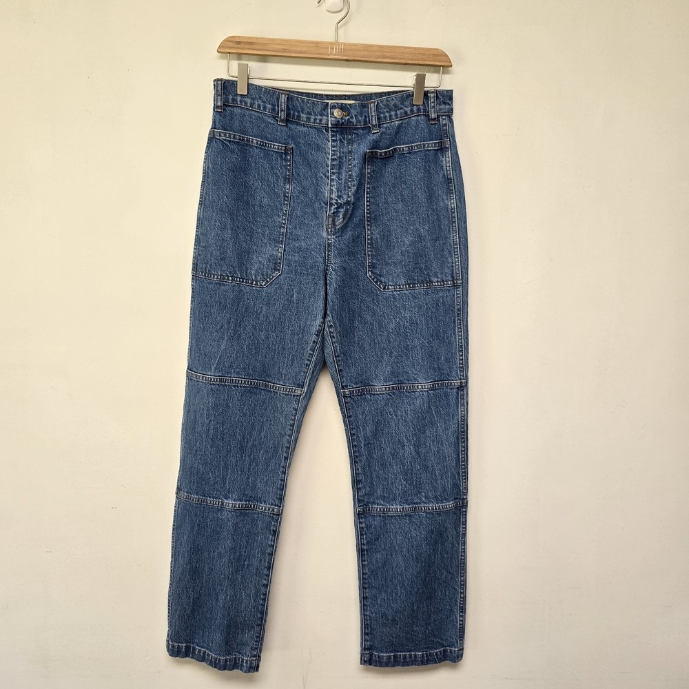 Madewell 90s Straight Cargo Jean Size 30 Denim Womens Straight Leg Utility Pant - Picture 2 of 12